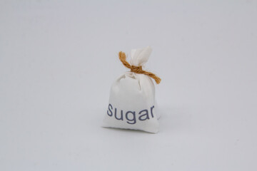 A bag of sugar isolated on a white background