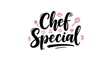 Fototapeta premium Chef special text illustration design