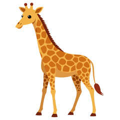 Obraz premium African giraffe full body vector illustration for wildlife and safari designs
