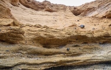 Layered Sandstone Rock Formation Natural Texture