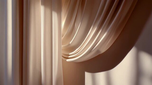 Soft sheer curtains draped near a window creating a serene and elegant ambiance with natural lighting atmospheric lighting vibrant colors rich detail captivating scenes