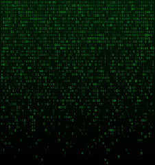 A cinematic cascade of emerald binary code dissolving into a dark void. This visual metaphor captures the transition from structured data to digital silence, featuring a sophisticated glow and organic