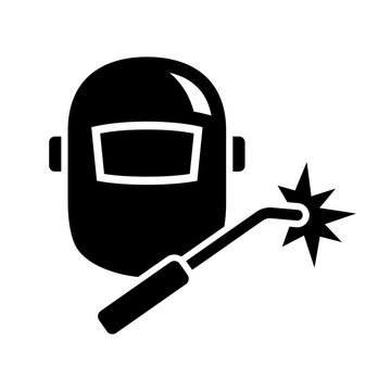 Welding icon. Welder. Vector icon isolated on white background.