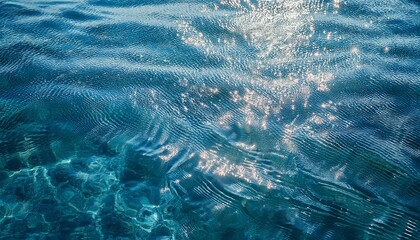 clear transparent water ripples texture blue surface sunlight reflections fluidity natural aesthetic ocean inspired art calming visual minimalist design stunning seamless background peaceful vibe