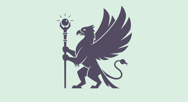 Stylized illustration of mythical creature