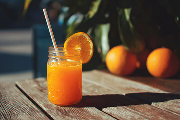 Iced Orange Juice with Fruit
