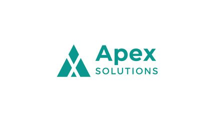 Fototapeta premium Apex Solutions Logo with Abstract Geometric Design.