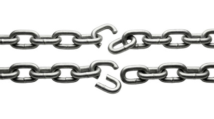 Obraz premium Broken chain symbolizing freedom and release. This image represents breaking free from constraints
