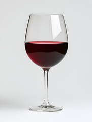 Red Wine Glass Studio Shot White Background Elegant Beverage Mockup For Wine, Hospitality, And Lifestyle Branding 