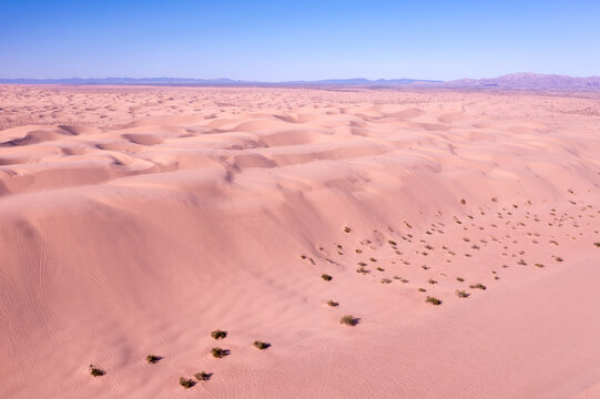 Sweeping Sand Dunes with Shadows at Algodones California