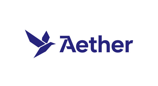 Aether logo with a stylized bird icon.