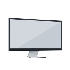 Fototapeta premium Modern Computer Monitor with Blank Screen.