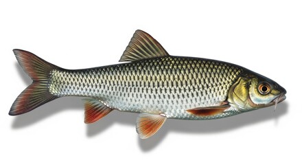 Freshwater Fish Isolated on White 1.