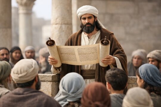 Ezra reading the law to the people