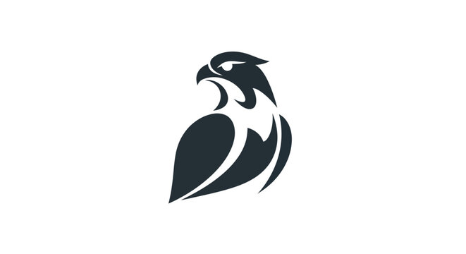 Abstract silhouette of a powerful eagle