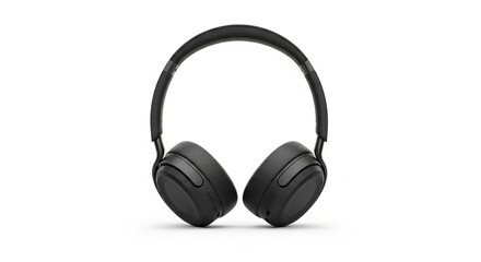 Minimalist wireless headphones isolated on a white background