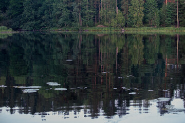 reflection in the lake in Russia