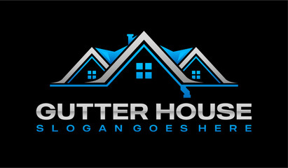 luxury gutter roof vector logo © Syibil