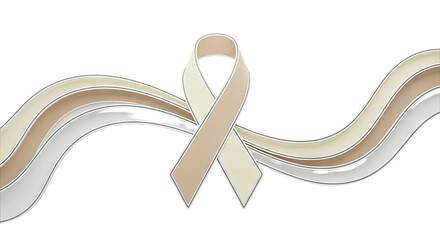 Awareness Ribbon and Wavy Ribbons