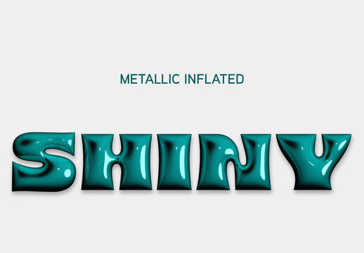 Metallic Inflated Text Effect
