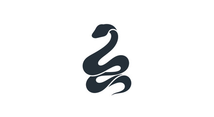 Fototapeta premium Stylized snake illustration on white background