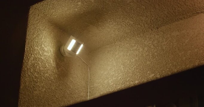 Security Camera Light Turns On and Off Wide
