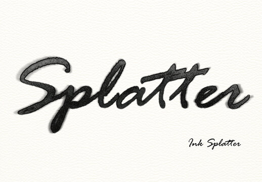 Handwritten Ink Splatter Text Effect