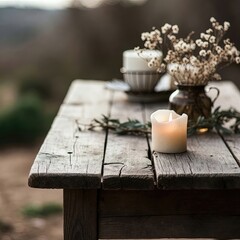 
Sophisticated image in rustic minimalist style.