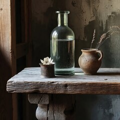 
Sophisticated image in rustic minimalist style.