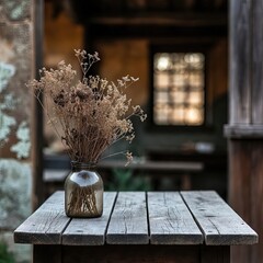 
Sophisticated image in rustic minimalist style.
