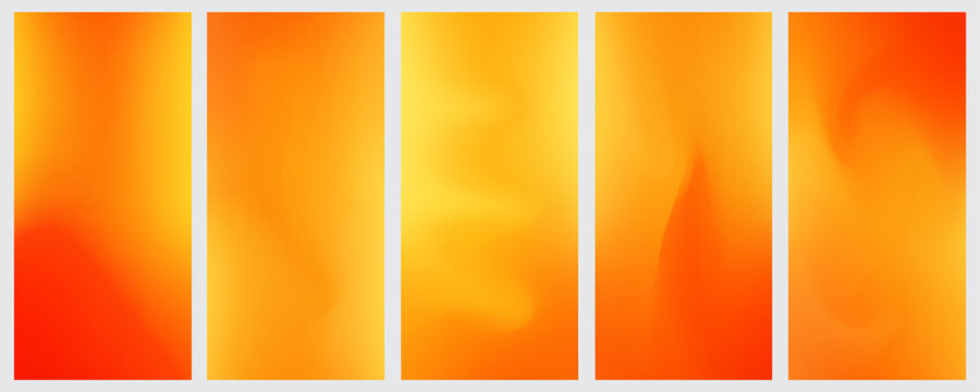set elegant yellow background with soft smooth orange gradient blend