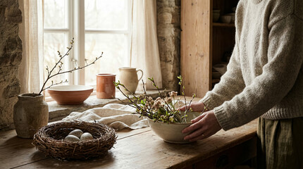 Authentic Easter Preparation - Human Connection Lifestyle Shot