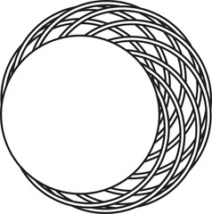 Overlapping round line icon. Geometric element