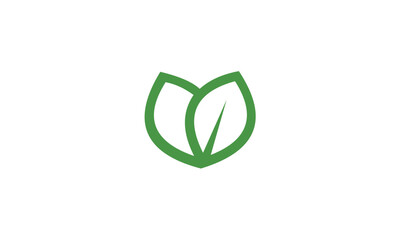 Green Leaf Symbol Representing Nature and Growth.