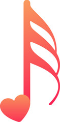 Heart Music Note Icon