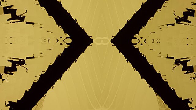 The image is a gold and black design with a cross shape