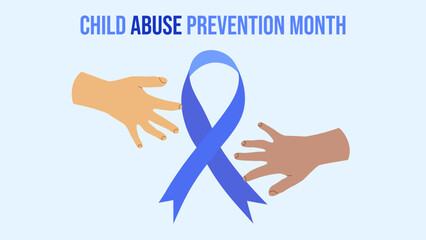 Child Abuse Prevention Month April Awareness Safe. For campaigns, posters, social media, and educational websites. Vector illustration.