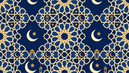 Islamic Geometric Pattern Background for Ramadan & Eid Celebrations - Seamless Luxury Design