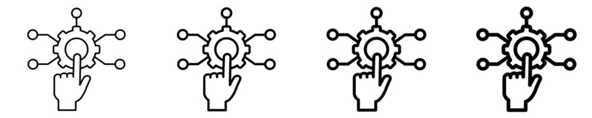 Digital Transformation  Icon Set Different Style Collection