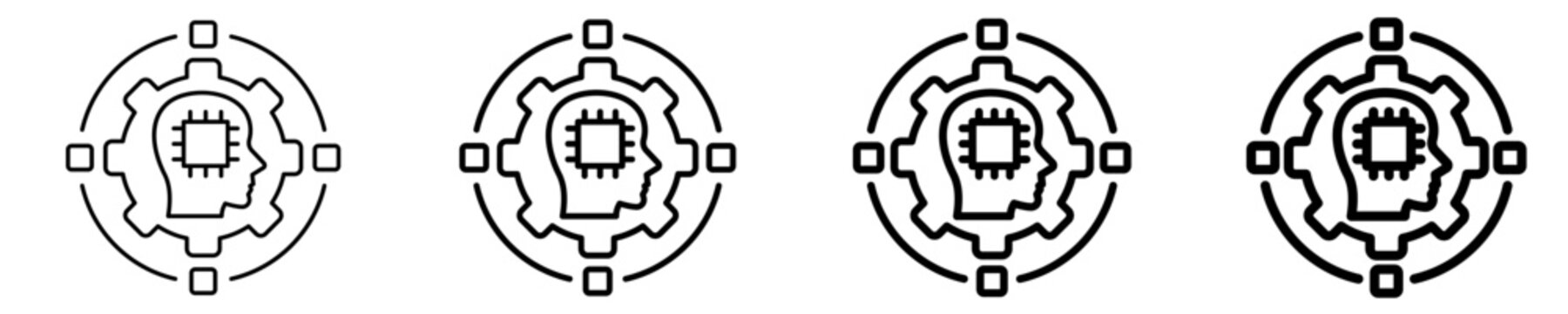 Human Machine Interface  Icon Set Different Style Collection