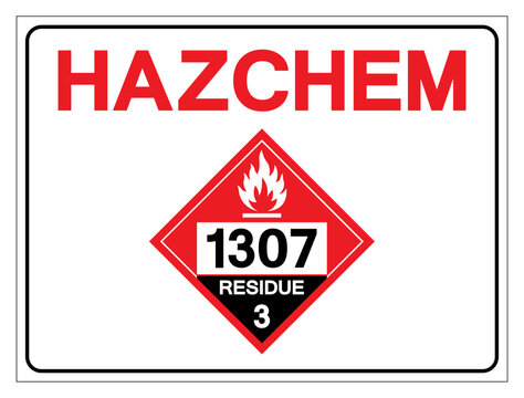 Hazard Chemical Xylenes UN1307 Residue Class 3 Symbol Sign, Vector Illustration, Isolate On White Background, Label .EPS10