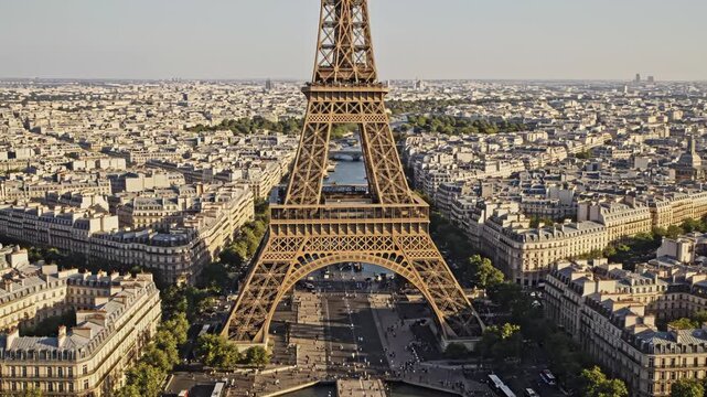 Eiffel Tower and Paris Cityscape