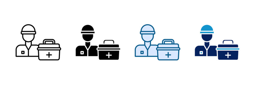 Paramedic Icon Set Multiple Style Collection