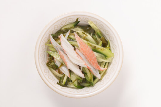 酢の物（めかぶ　きゅうり　カニかま）　