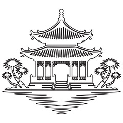 Asian Pagoda Serenity Symbol