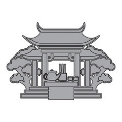 Oriental Shrine Ritual Concept