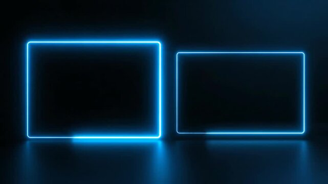 Dynamic Neon Frame Duo Visuals for Twitch Overlay Screen Content.