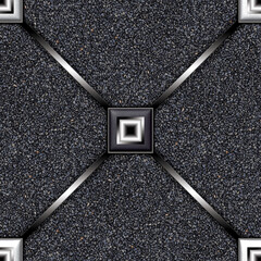 black asphalt stone texture background with black gradient frame decoration