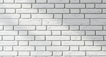 Obraz premium Pristine White Painted Brickwork Wall Background with Gritty Textured Surface and Minimalist Aesthetic Perfect for Contemporary Interior Home Design and Industrial Architecture Backdrop.