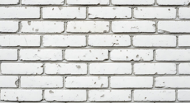 Minimalist Clean White Brick Wall Texture Featuring Architectural Masonry Surface Pattern Ideal For Modern Interior Design Backdrop And Vintage Rustic Urban Construction Material Background